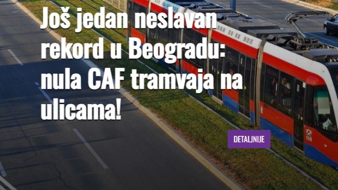 Nijedan CAF tramvaj na ulicama